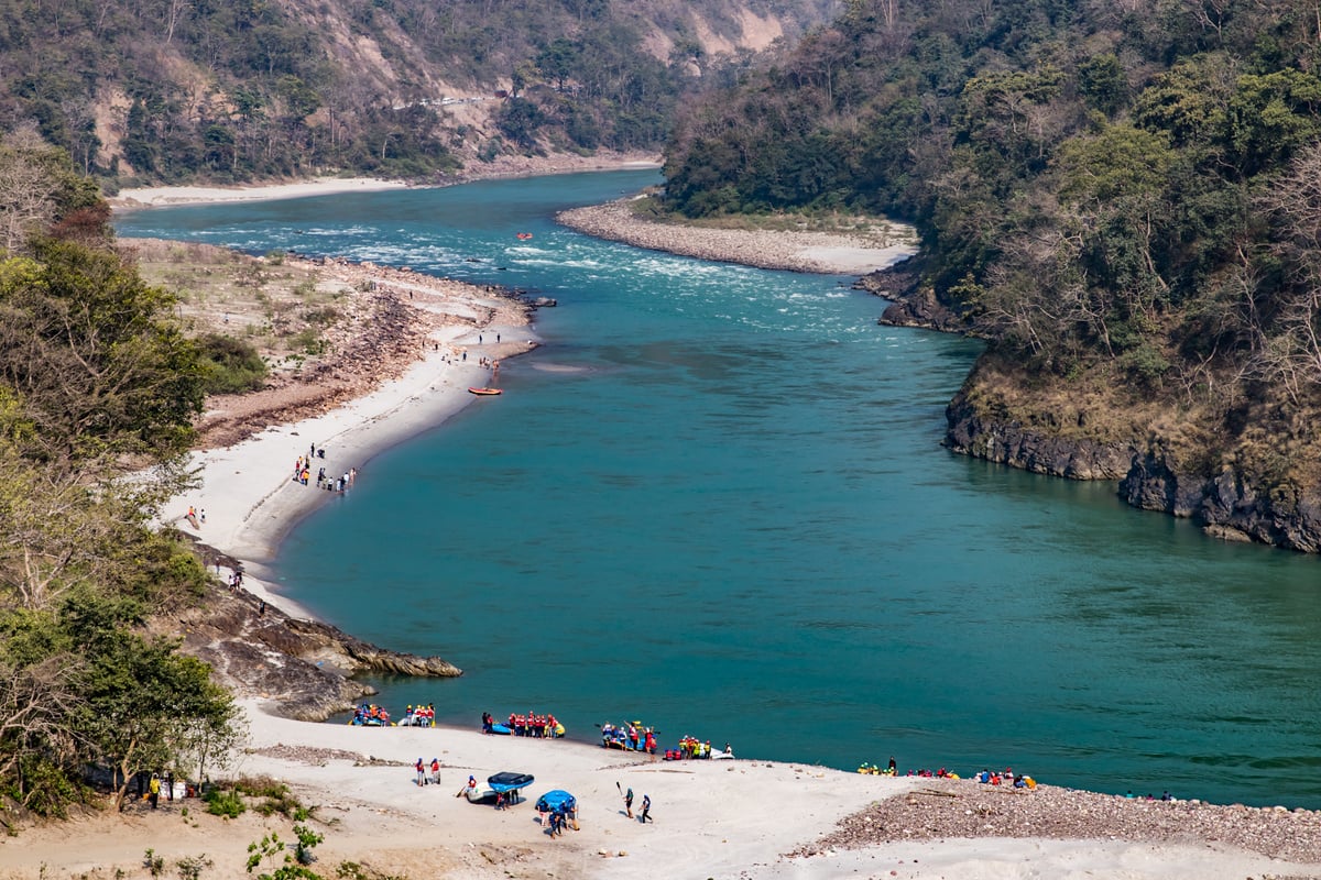 Rafting at Ganga river in Rishikesh